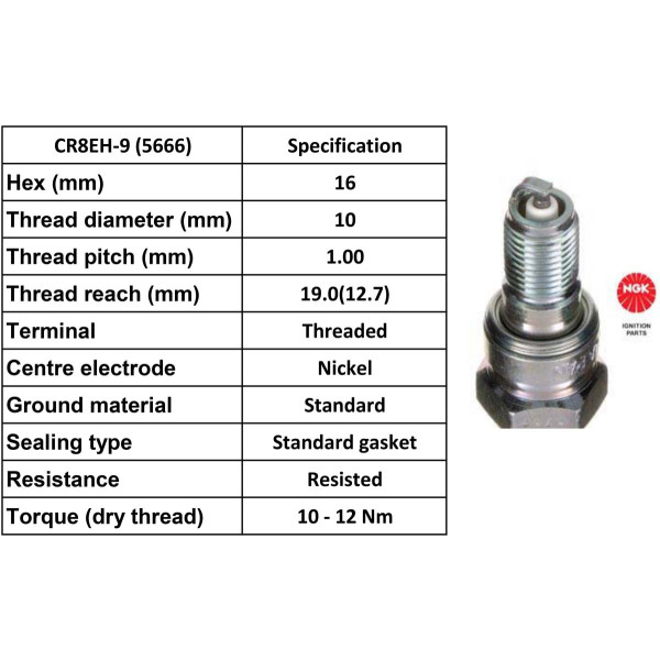 NGK NGK Spark Plug CR8EH-9 Plugs [Box 10]